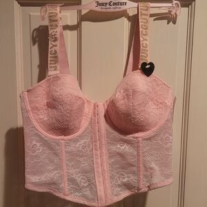 Juicy Couture Pink Lace Bustier